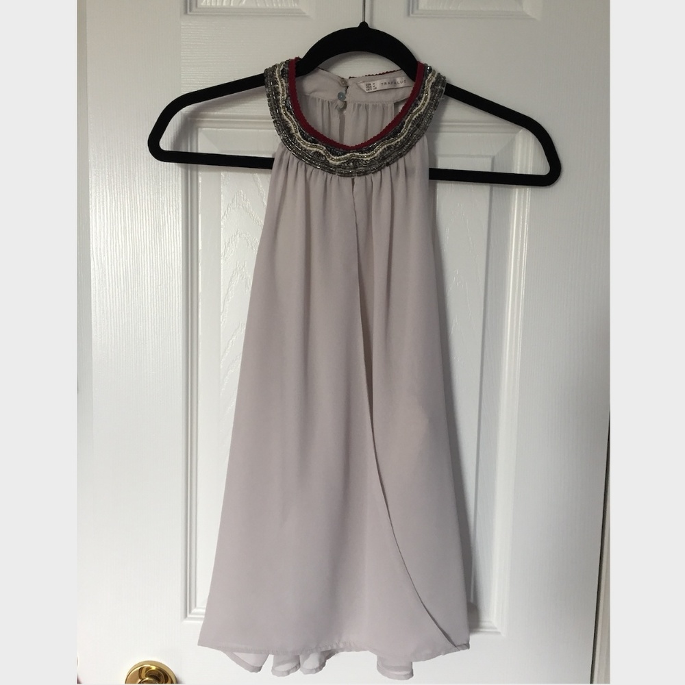 Zara Sleeveless Sheer Blouse